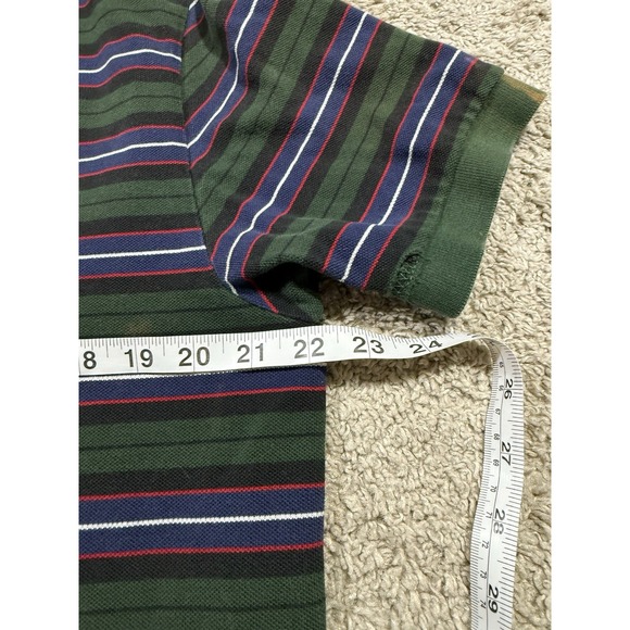 Polo Ralph Lauren Shirt Men Large Striped Short Sleeve Golf Green Outdoors - Picture 4 of 9
